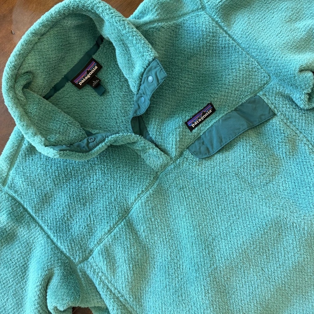 Patagonia Re-Tool Snap-T Fleece Pullover Jacket Womens Large Green 25442